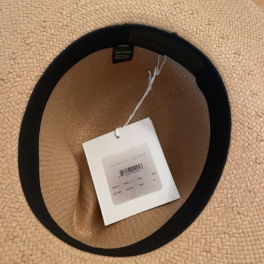NWT Janessa Leone Simone Sand Fedora Hat - Picture 8 of 9